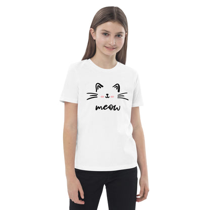 Black-Pink Cat Bio-Baumwoll-T-Shirt für Kinder - Stanley Stella STTK909