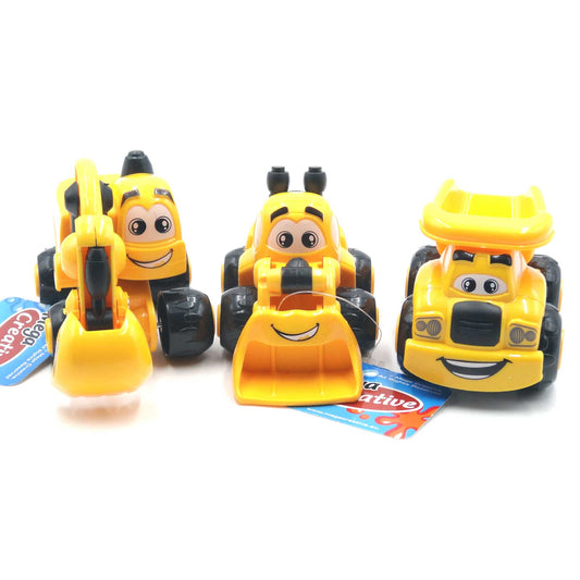 Baustellenfahrzeuge - Fanny Cartoon Cars 3er-Set- 10cm